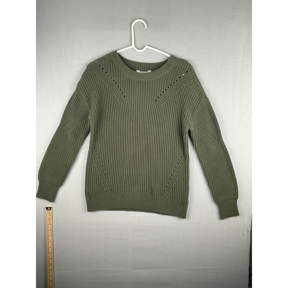 Time & Tru Green Small 💯% Acrylic Long Sleeve Sweater